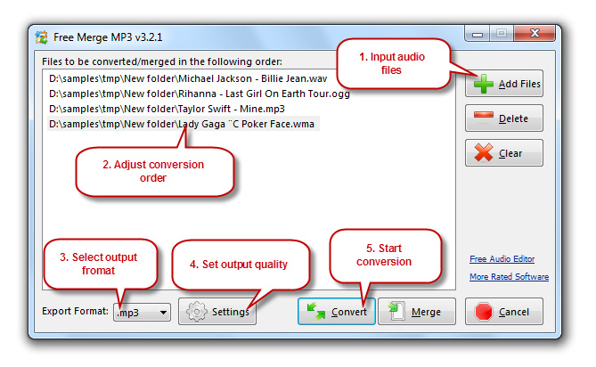 Sorting the audio files in the desired order