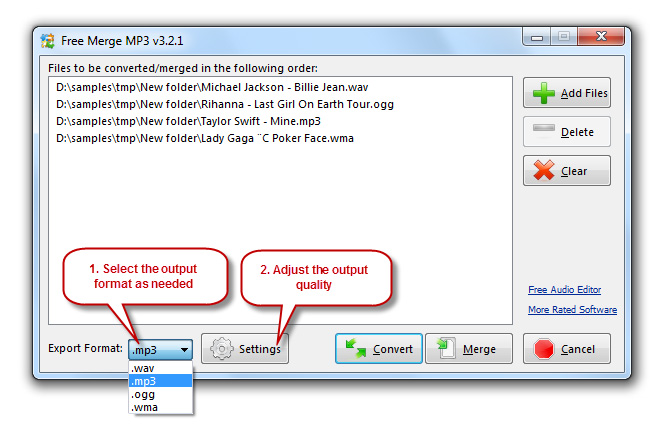 Choose Output Format