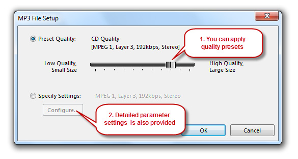 Adjust Output Quality